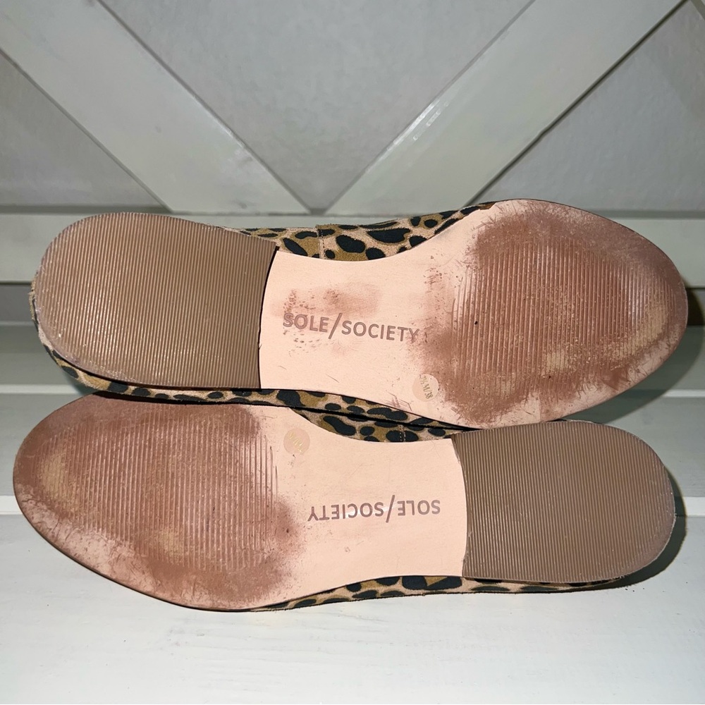 Sole Society Leopard Print Women's Loafers 7 1/2 - Picture 9 of 10